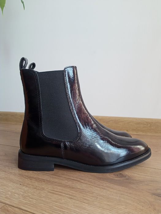 Ryłko skórzane sztyblety botki 37