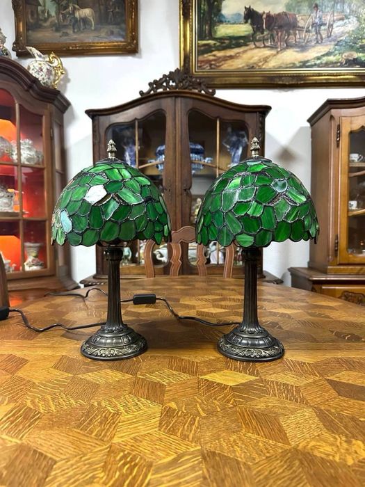 Настільна лампа в стилі Тіффані світильник торшер бу 7803