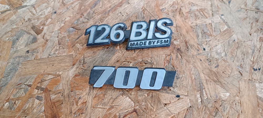 Fiat 126p Bis emblematy tylne oryginalne
