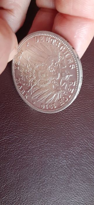 Монета 3 марки 1910 г.