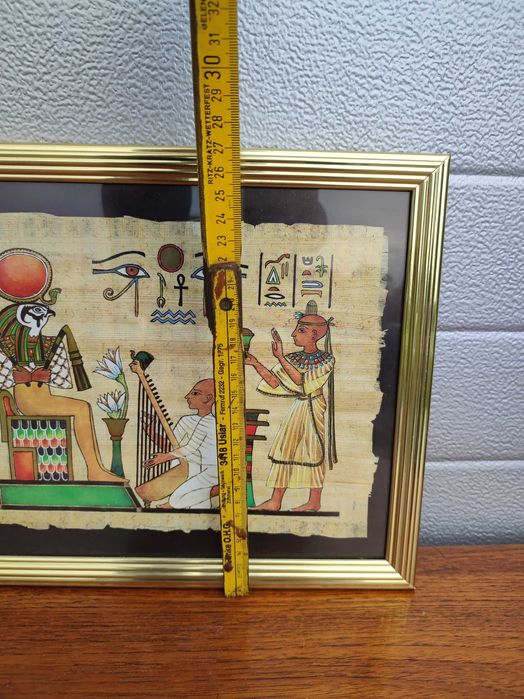 Obraz malowany na Papirusie - Egipt - Design - vintage - B