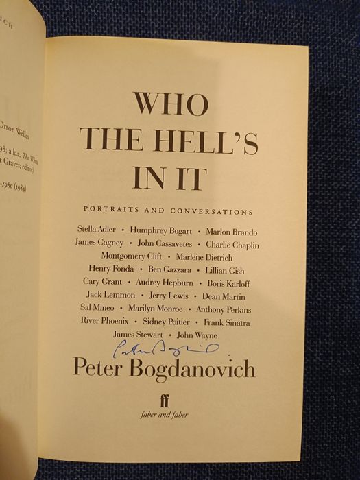Livro autografado por Peter Bogdanovich (portes grátis)