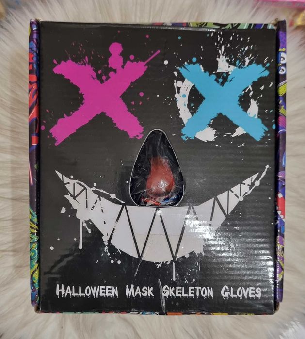 Маска з неоновою підсвіткою + перчатки