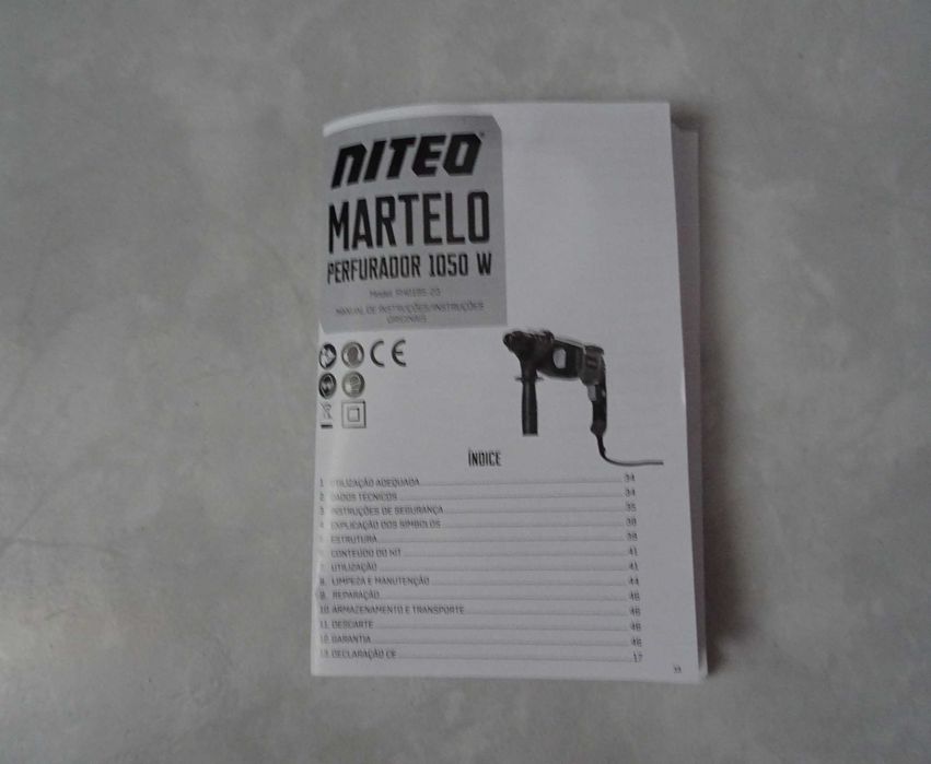 Martelo Perfurador 1050W Niteo RH0195-23 Novo