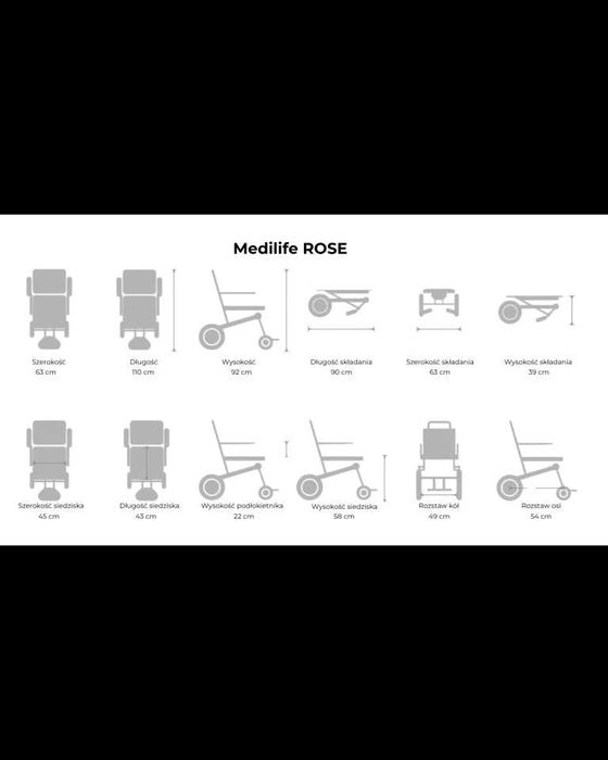 Medilife ROSE.Niewielki wózek inwalidzki. Możliwe dofinansowanie PCPR