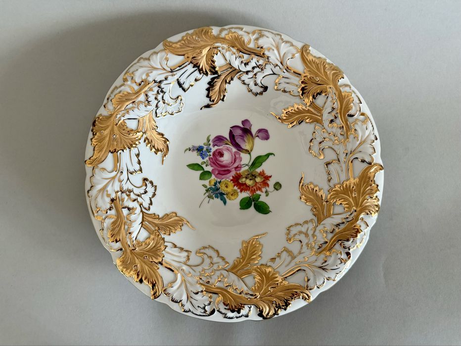 Miśnia piękny talerz ceremonialny unikat kolekcjonerski 26 cm Meissen