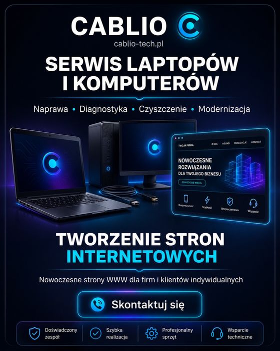 Informatyk Serwis laptopów i komputerów/ strony internetowe dojazd do klienta lub firmy outsorcing