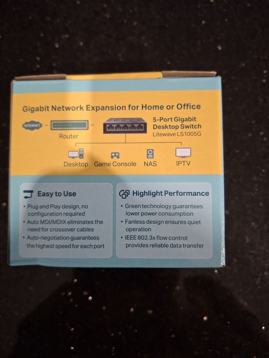 NOWY Switch Gigabit TP-Link LS1005G | 5 Portów | PARAGON i GWARANCJA