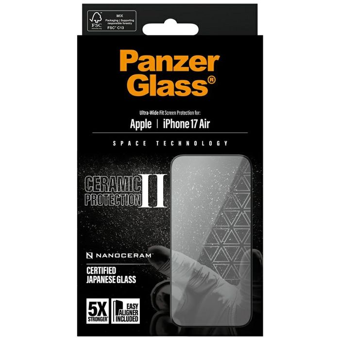 Szkło ceramiczne PanzerGlass Ceramic II Ultra-Wide Fit EasyAligner do iPhone Air