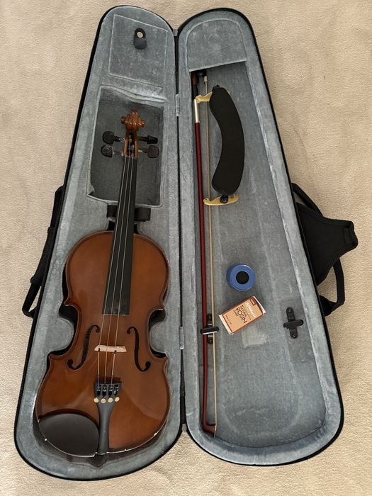 Violino 3/4 completo com almofada e arco