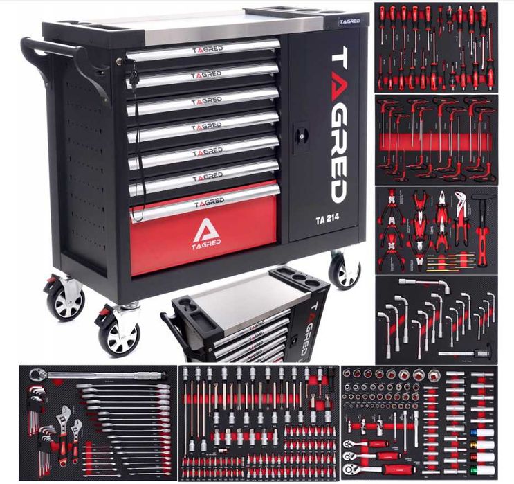 Szafka wózek warsztatowy narzędziowy narzędzia Tagred TA214 298EL