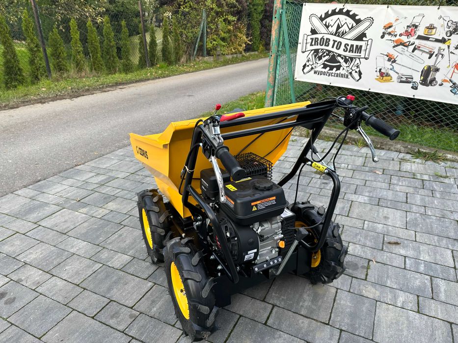 Wozidło spalinowe transporter Cedrus TR300 taczka 4x4 wywrotka wynajem