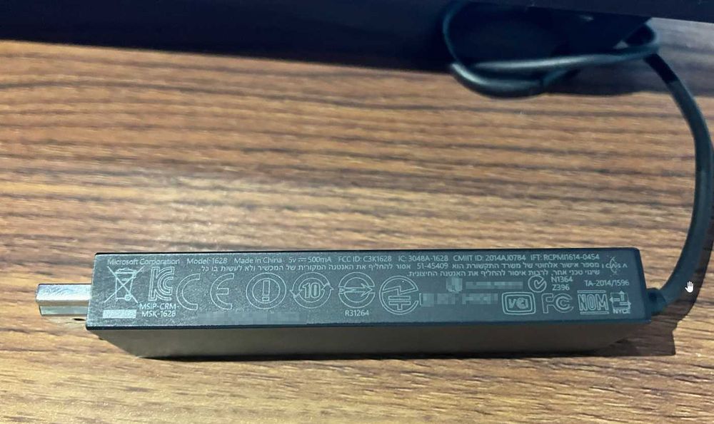 Microsoft Wireless Display Adapter Model: 1628