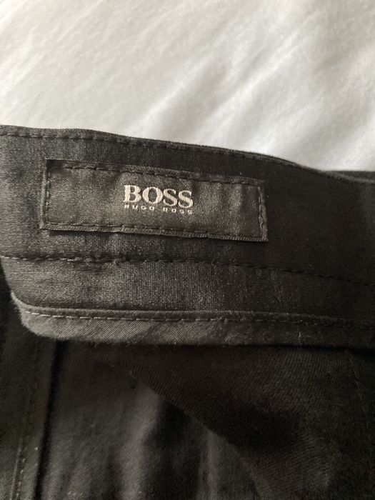 Calças de fato Hugo Boss pretas tamanho 48