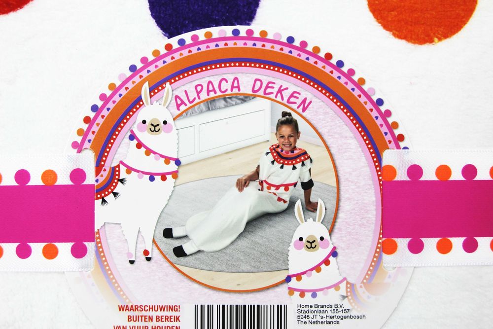 Koc polarowy Alpaka, Lama, śpiwór! 120x42cm