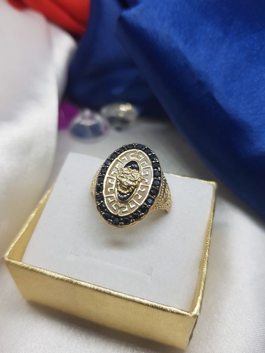 Złoty pierścionek z cyrkoniami złoto 585 Rozmiar 23