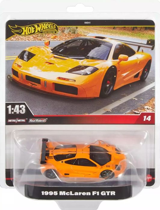 Hot Wheels Premium 1:43 1995 McLAREN F1 GTR 1:43 Numer 14. Hot Wheels. Nowy Produkt