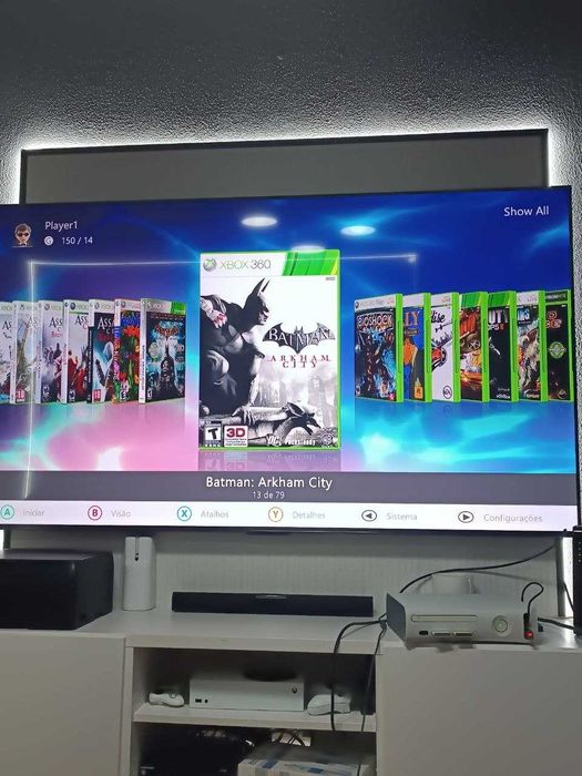 Xbox 360 Fat Jasper 500GB com RGH (+75 Jogos)