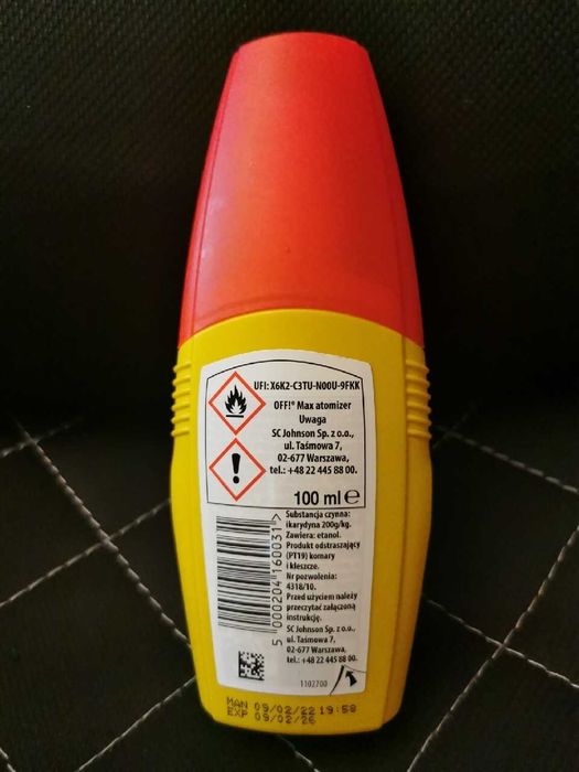 Off! MAX 100ML DO 8H na komary i kleszcze