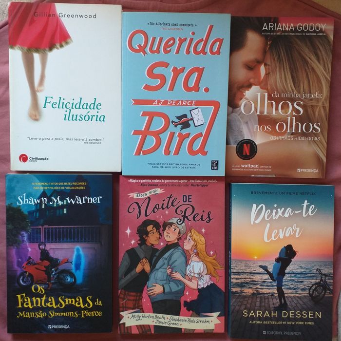 Livros romance fantasia policial e infantis