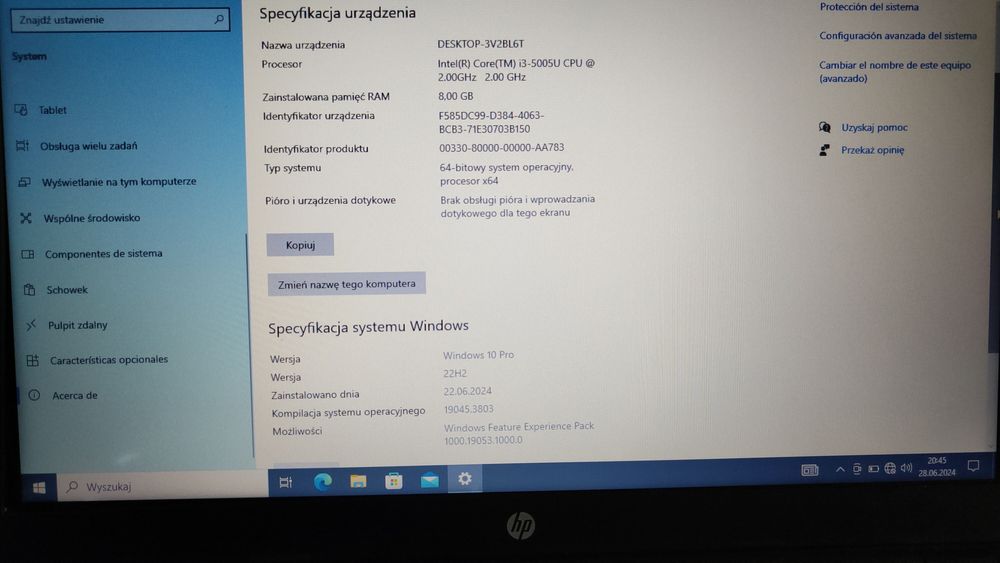 Laptop HP uszkodzona obudowa