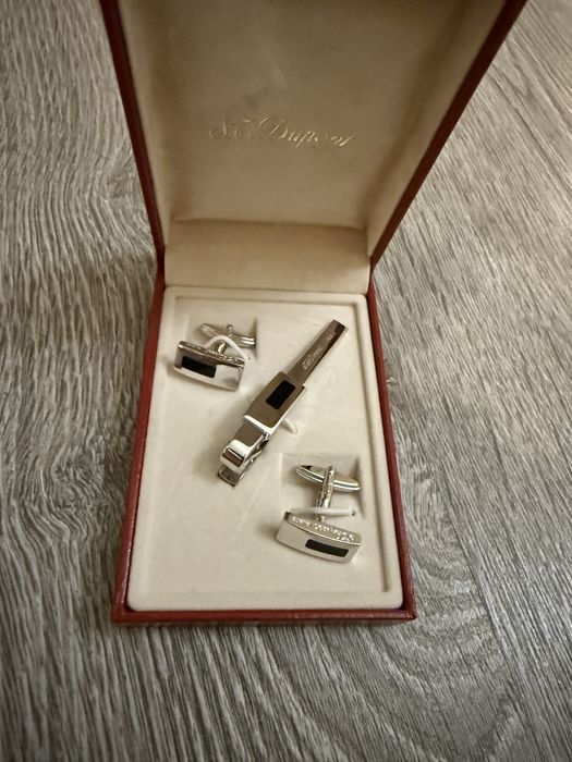 S.T. Dupont Paris — запонки и зажим для галстука оригинал.