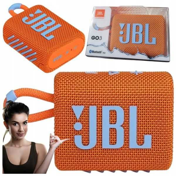 JBL GO 3 – nowy głośnik Bluetooth (pomarańczowo-niebieski)