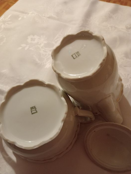 Cukiernica i mlecznik antyk zestaw