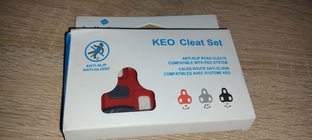 Bloki rowerowe KEO Cleat Set – nowe, czerwone 9°