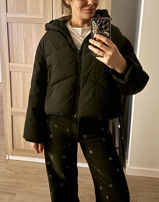 Тепла куртка пуховик оверсайз zara
