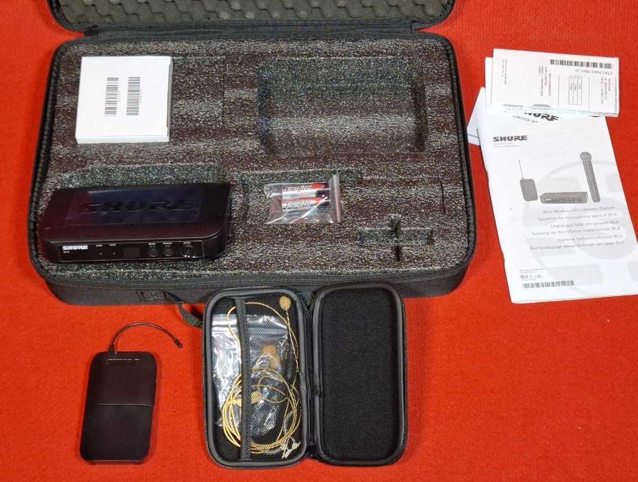 Mikrofon bezprzewodowy SHURE BLX z bodypackiem i mikrofonem nagłownym