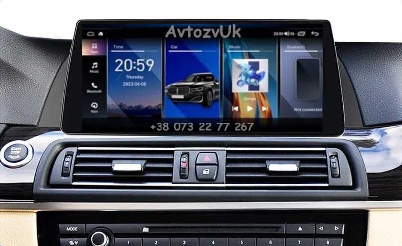 Дисплей BMW 5 M F10 F11 NBT EVO Ф10 F06 F12 F13 Ф06 Android 15 CarPlay