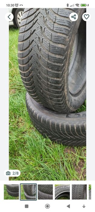 Opony zimowe 5mm 215/55/16 Michelin N