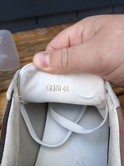 Burberry Leather, Suede and House Check Sneakers men's
