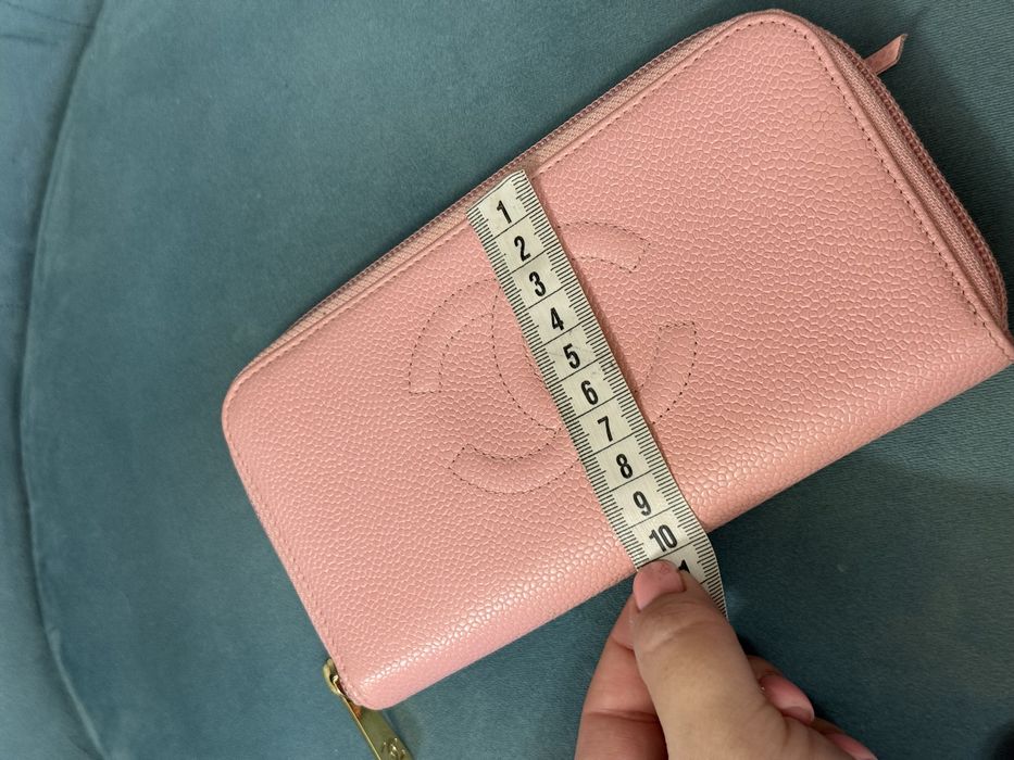 гаманець CHANEL оригінал шкіра ікра рожевий сумка
