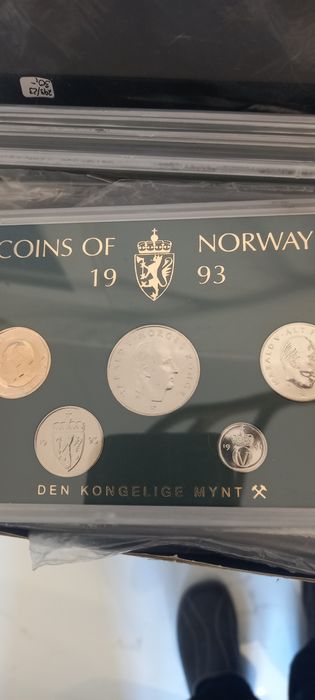 Monety słaby z monetami norwegja