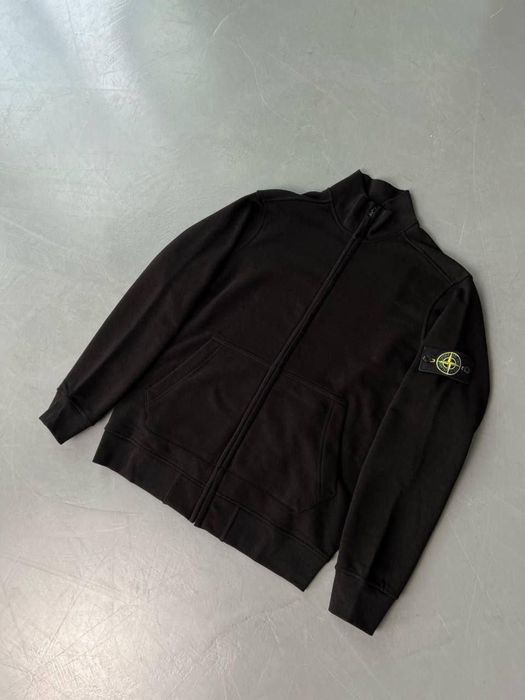 Чорна casual олімпійка на змійці Стон Айленд Stone Island Кофта Стонік