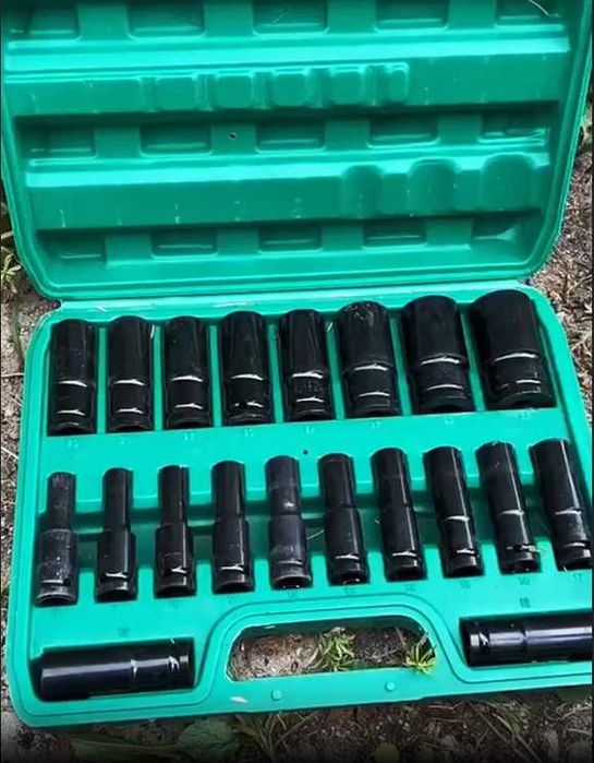 Набір ударних торцевих голівок 8–32 мм 20 шт.  Ударні торцеві голівки.