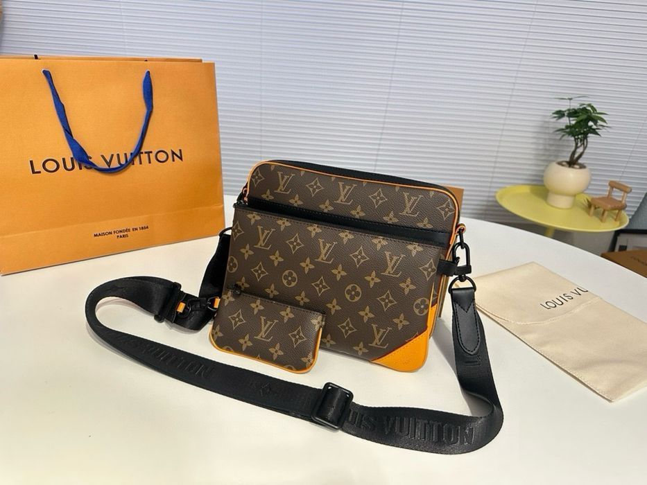 Louis Vuitton trio 3v1 3в1 messenger сумка мужская коричневая кожаная