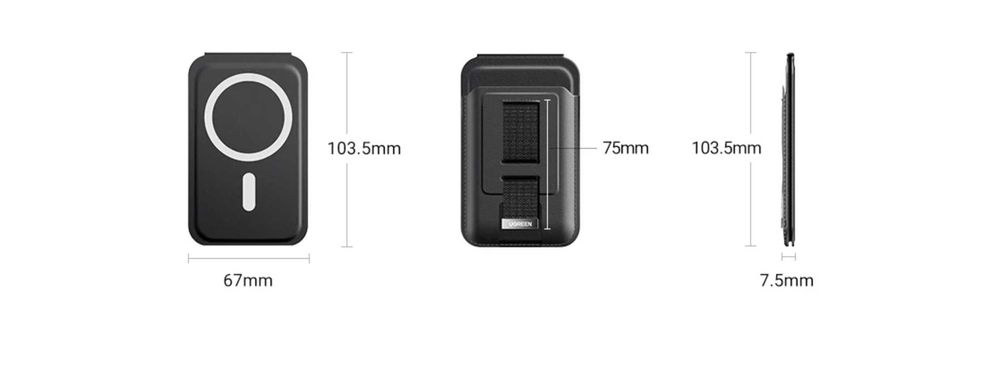 UGREEN Magsafe Wallet Holder гаманець + підставка + PopSocket | Шкіра