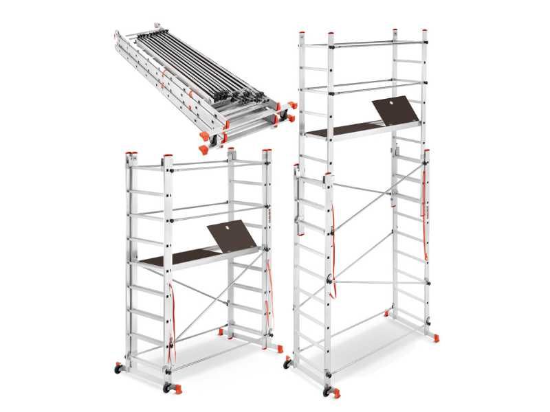 Rusztowanie aluminiowe jezdne składane HIGHER Velly 2x7 3,85m 150kg