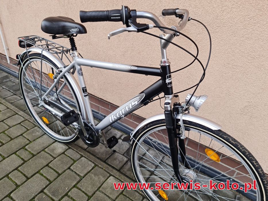 Rower męski miejski IKARUS koła 28 SHIMANO aluminium rabat WYSYŁKA