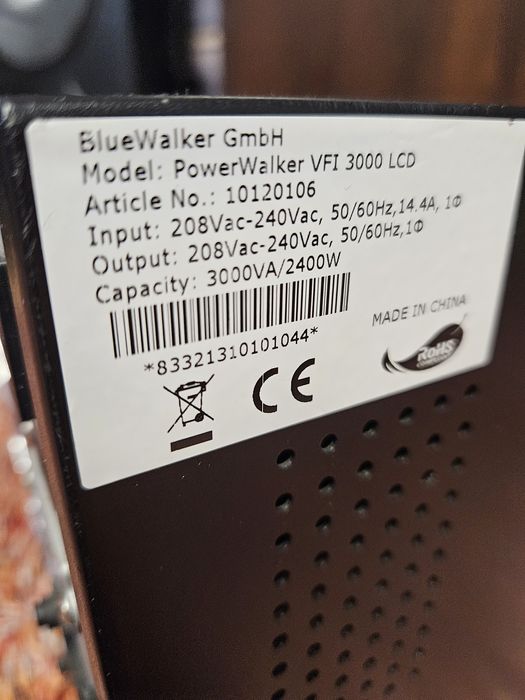 3000VA.2400W.Duży,mocny.Zasilacz awaryjny UPS Power Walker