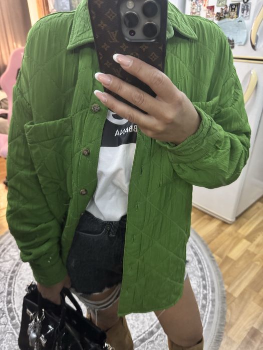 Сорочка куртка зелена Reserved