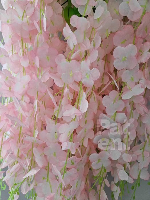 Wisteria różowa glicynia sztuczna girlanda dekoracja 12 sztuk