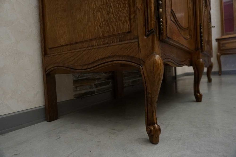 www.HD-MEBEL.pl  Komoda Dębowa Chippendale szer. 220 cm  ( P-1446 )