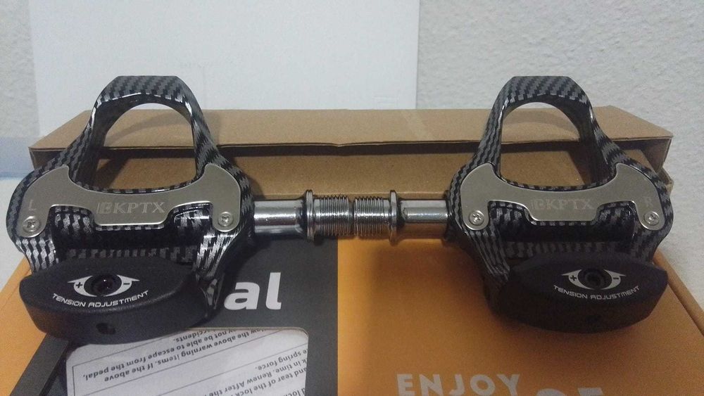 Pedais Automáticos BKPTX R31 Carbon Look Keo + Tacos – Novos