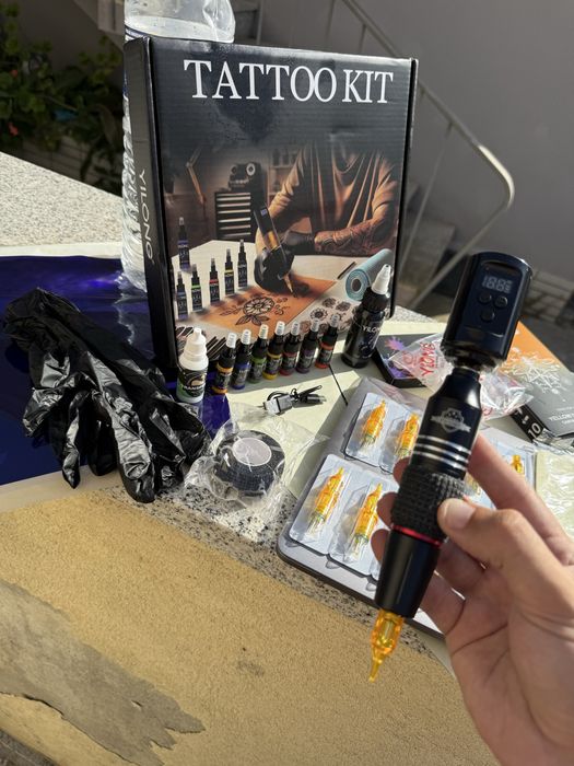Kit Tatuagem Tattoo COMPLETO Máquina Pen Sem Fios- Fácil Utilizar