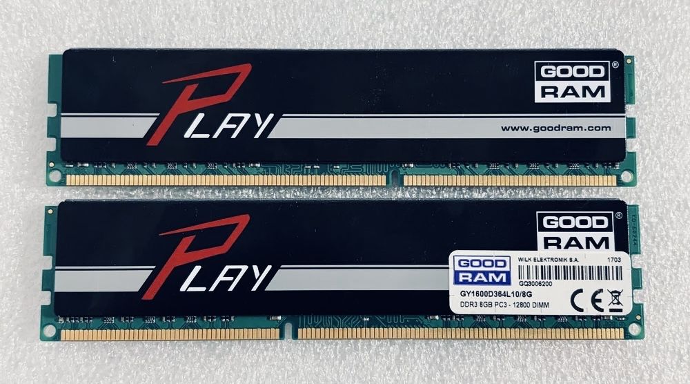 16GB (2x8GB) DDR3, GOODRAM, GY1600D364L10/8G, 1600MHz