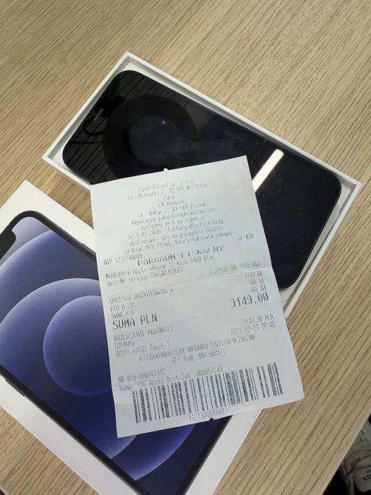 iPhone 12 mini 64 GB - Paragon - Sprawny 100% - Zbita szybka